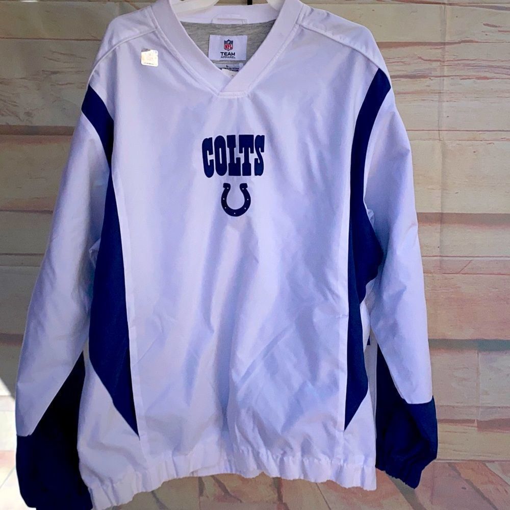Adults NWT Colts NFL pullover windbreaker sz Lg